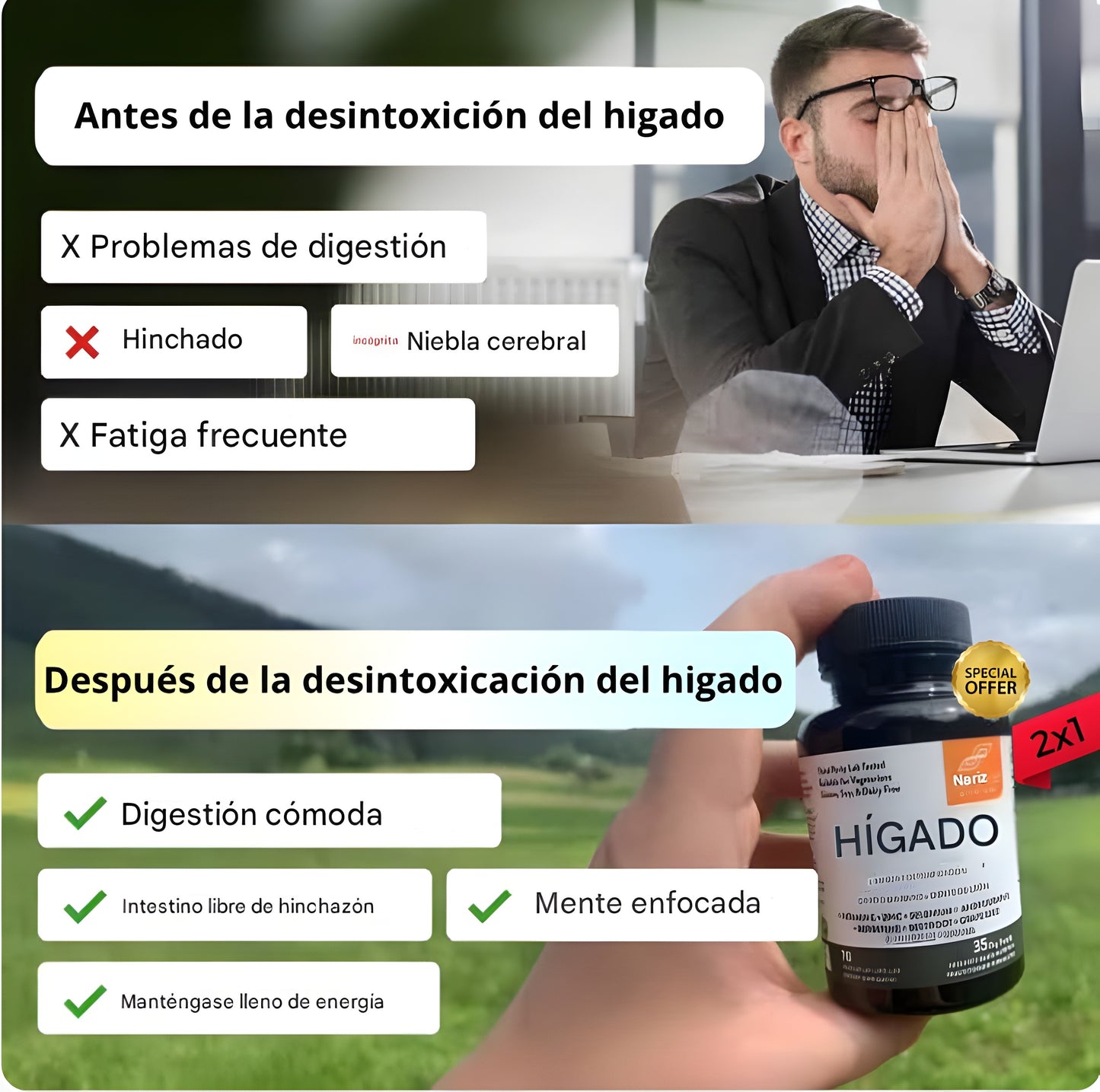 2x1 ¡Oferta! VitalLiver Detox & Repair combina ingredientes naturales